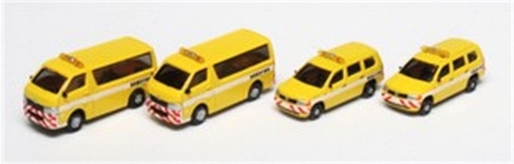 KATO-Lemke K23-653B - N - Toyota Hiace Long Straßenwartungsauto (4 Stück)